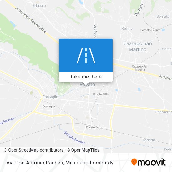 Via Don Antonio Racheli map