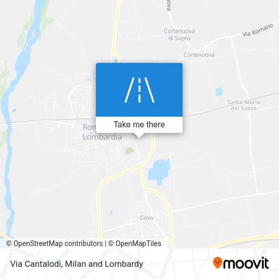 Via Cantalodi map
