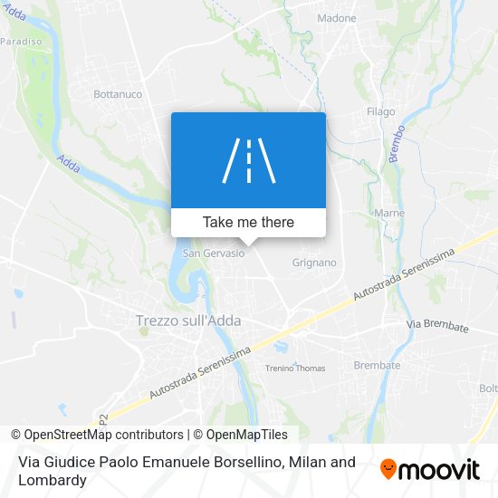 Via Giudice Paolo Emanuele Borsellino map