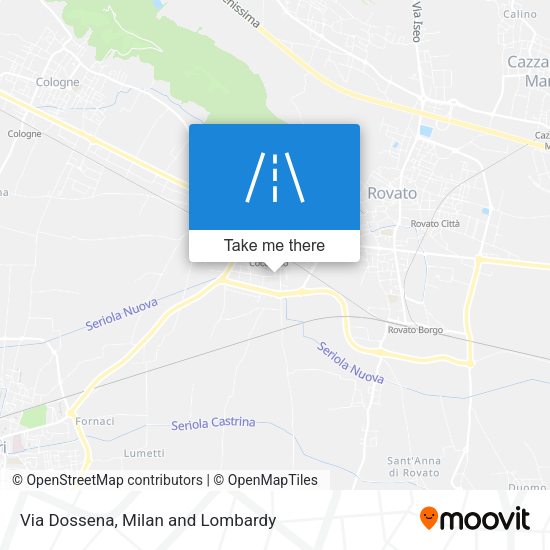 Via Dossena map