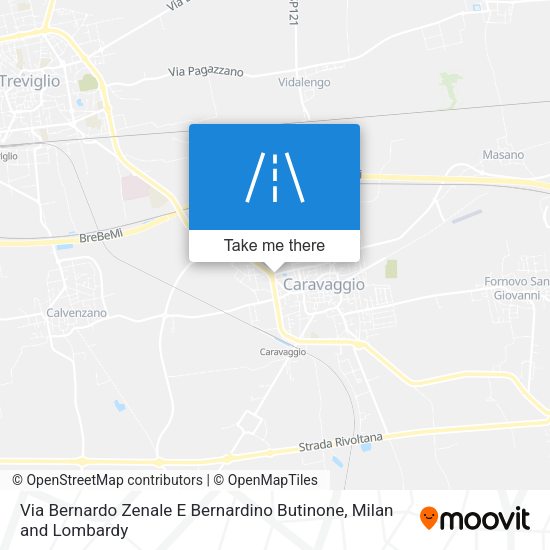 Via Bernardo Zenale E Bernardino Butinone map