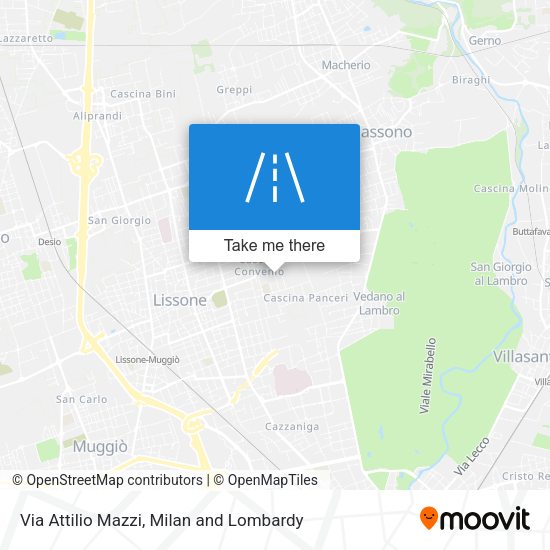 Via Attilio Mazzi map
