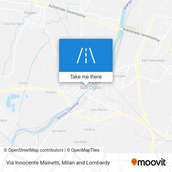 Via Innocente Mainetti map