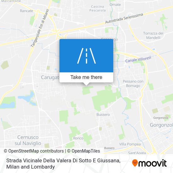 Strada Vicinale Della Valera Di Sotto E Giussana map