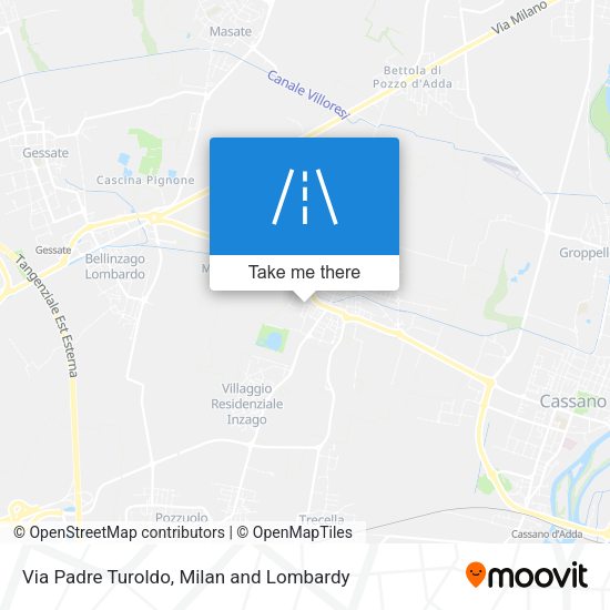 Via Padre Turoldo map