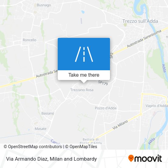 Via Armando Diaz map