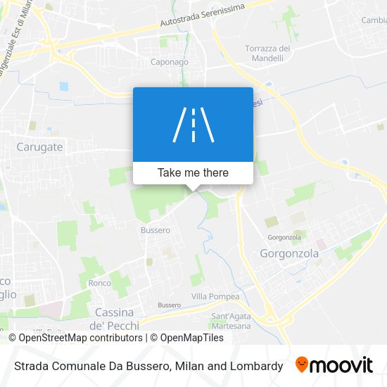 Strada Comunale Da Bussero map