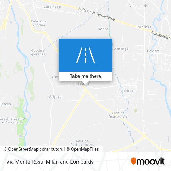Via Monte Rosa map