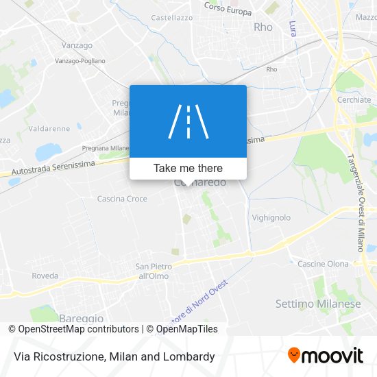 Via Ricostruzione map