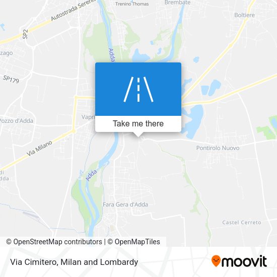 Via Cimitero map