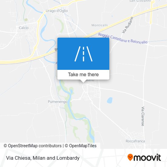 Via Chiesa map