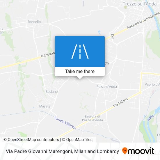 Via Padre Giovanni Marengoni map