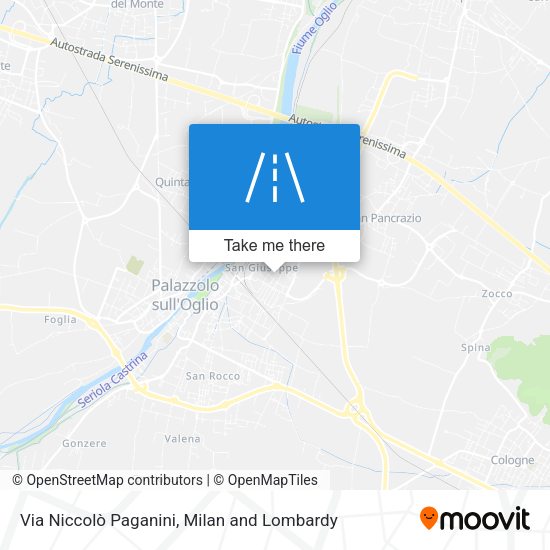 Via Niccolò Paganini map