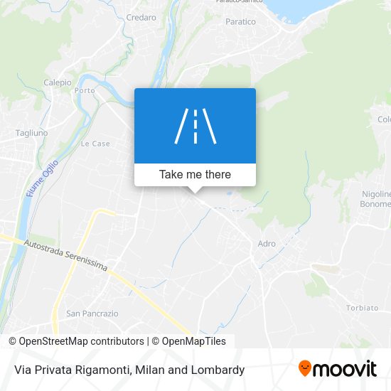 Via Privata Rigamonti map
