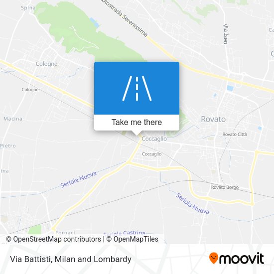 Via Battisti map