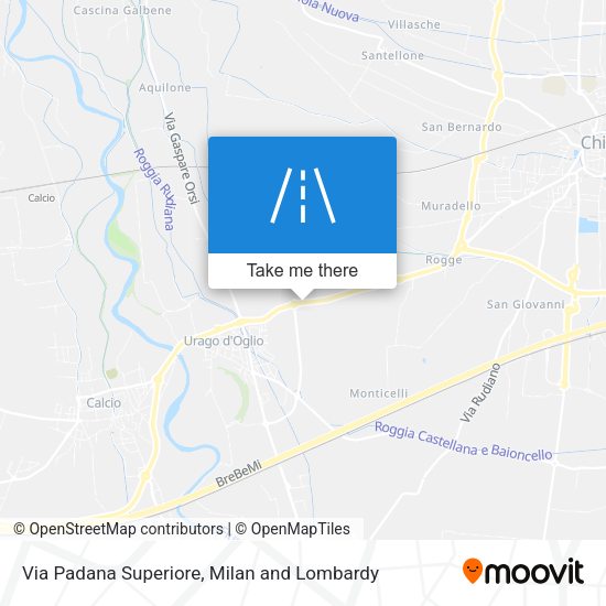 Via Padana Superiore map