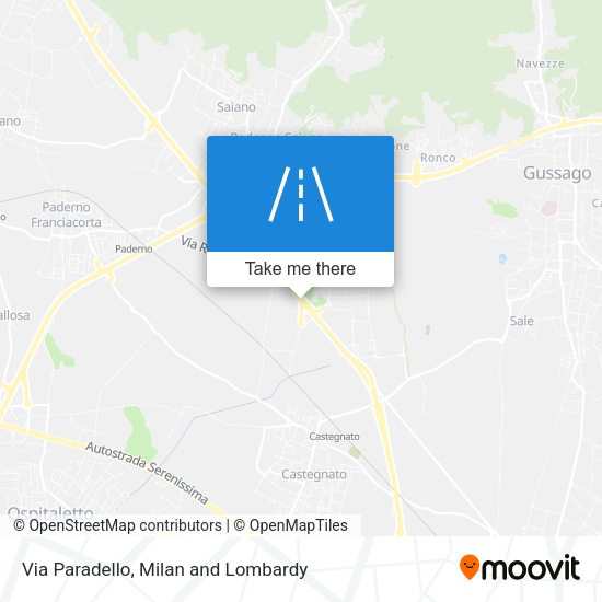 Via Paradello map