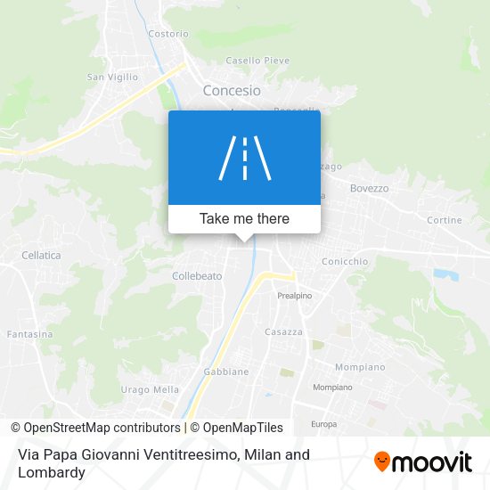 Via Papa Giovanni Ventitreesimo map