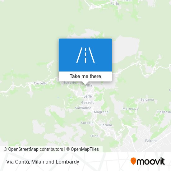 Via Cantù map