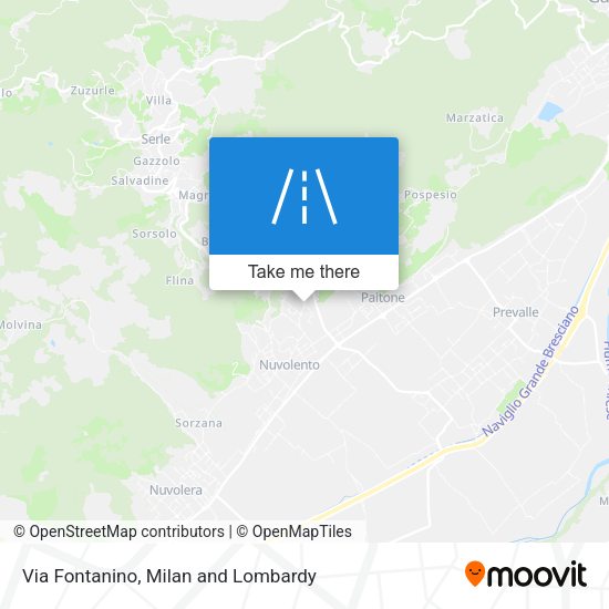Via Fontanino map