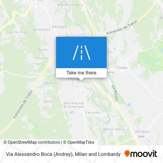 Via Alessandro Boca (Andrey) map