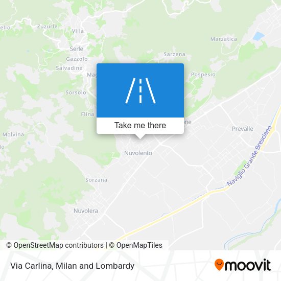 Via Carlina map