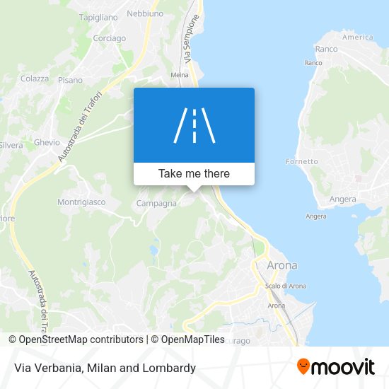 Via Verbania map