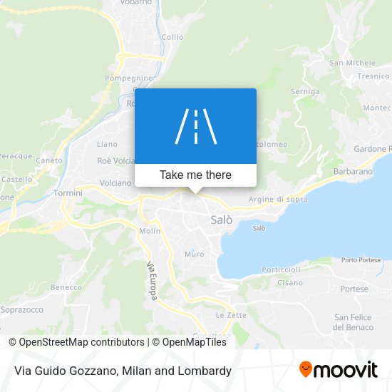 Via Guido Gozzano map