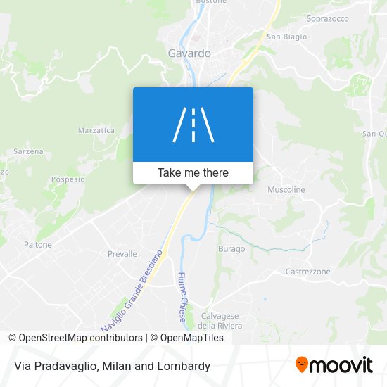 Via Pradavaglio map