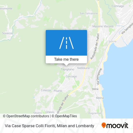 Via Case Sparse Colli Fioriti map