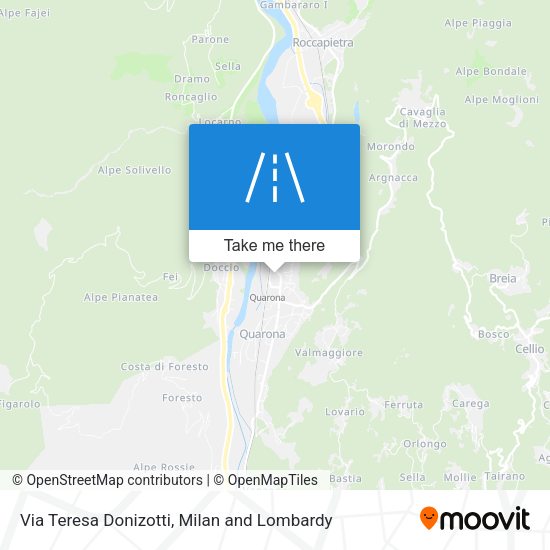 Via Teresa Donizotti map