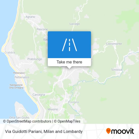 Via Guidotti Pariani map