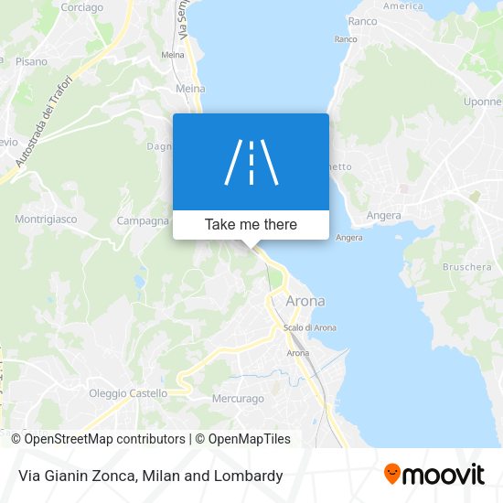 Via Gianin Zonca map