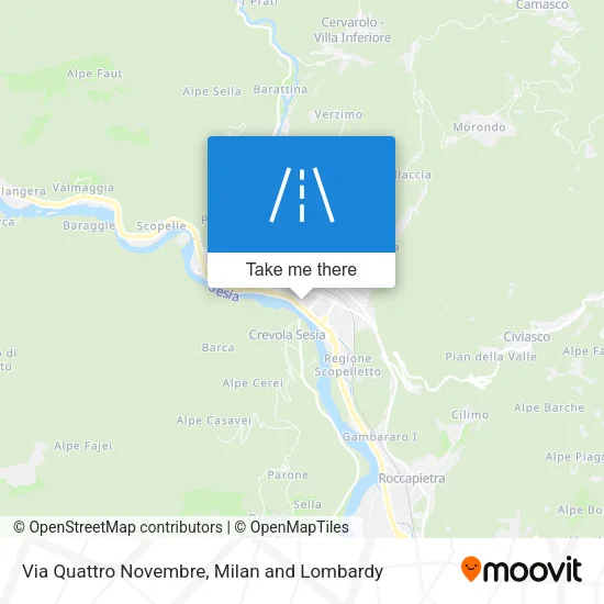 Via Quattro Novembre map