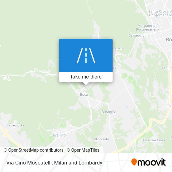 Via Cino Moscatelli map
