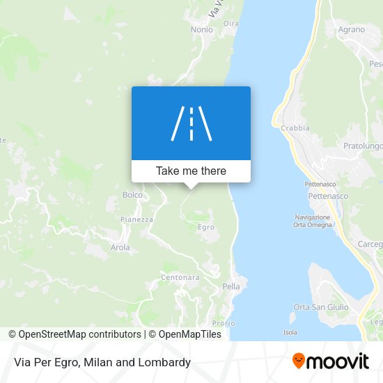 Via Per Egro map