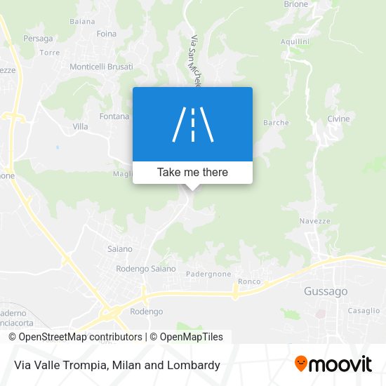 Via Valle Trompia map
