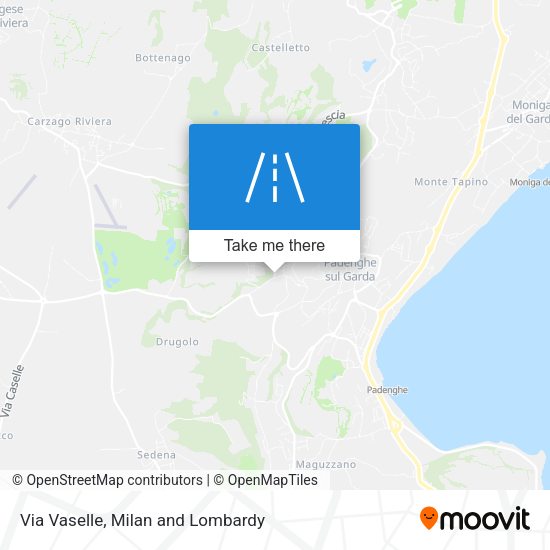 Via Vaselle map