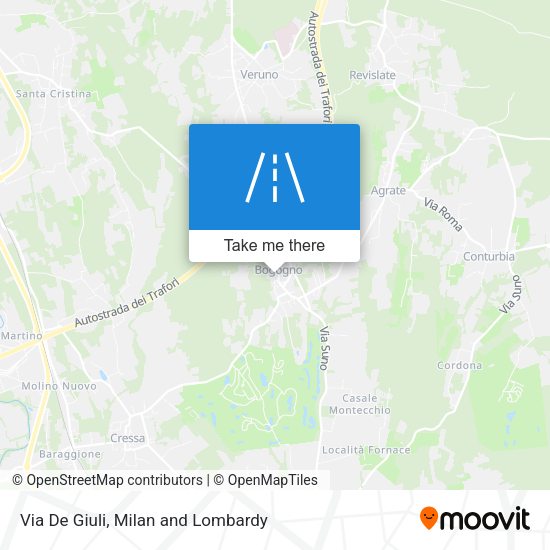 Via De Giuli map