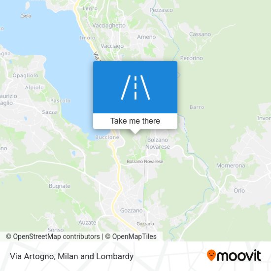 Via Artogno map