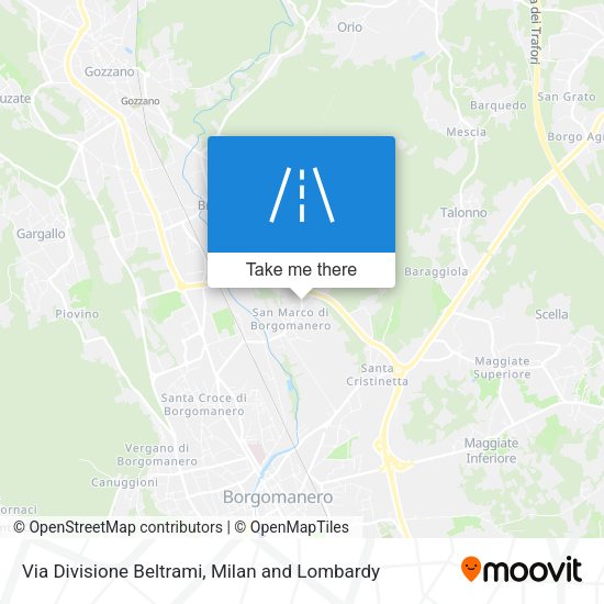 Via Divisione Beltrami map