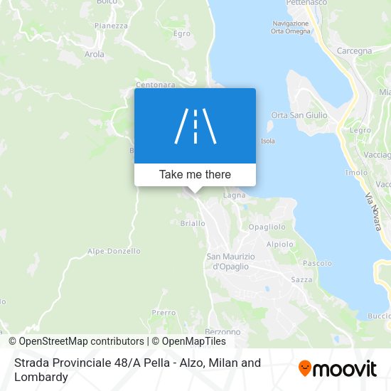 Strada Provinciale 48 / A Pella - Alzo map