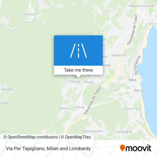 Via Per Tapigliano map