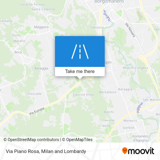 Via Piano Rosa map