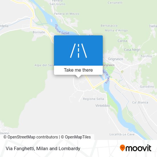 Via Fanghetti map