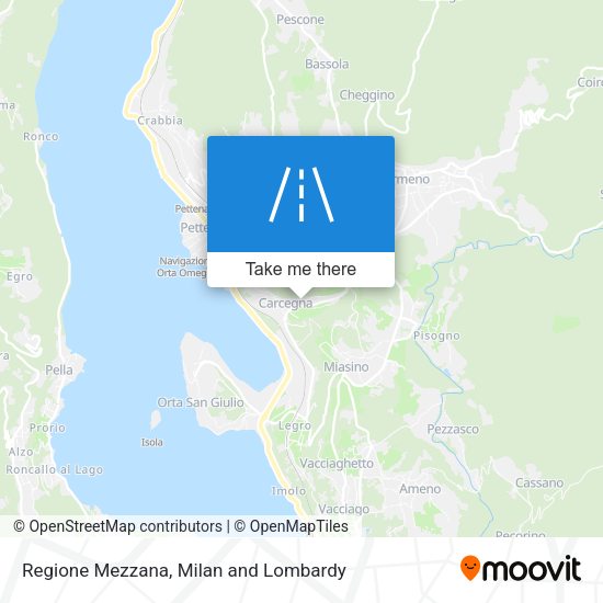 Regione Mezzana map