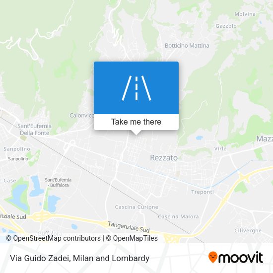 Via Guido Zadei map