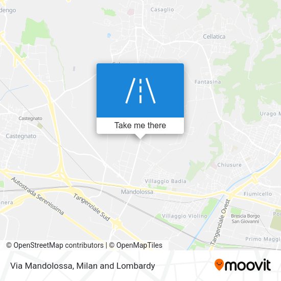 Via Mandolossa map