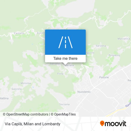 Via Caplà map