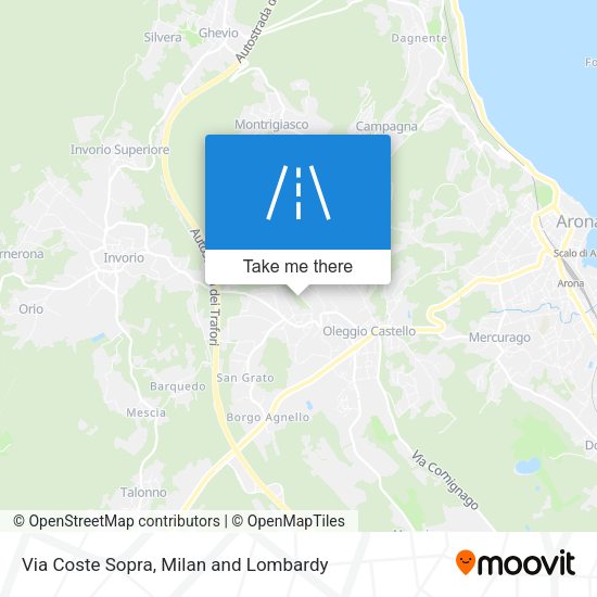 Via Coste Sopra map